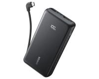 Zolo 20000mAh, 22.5W, sa ugrađenim USB-C kablom, Power Bank crni