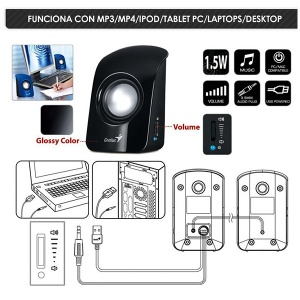 Zvučnici GENIUS SP-U115 USB powered 1.5W Black I106010 - Img 2