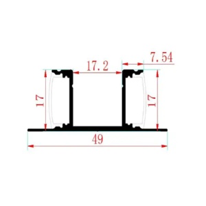 Aluminijumski zidni profil za dve LED trake LPR-1749/2 - Img 2