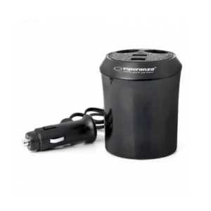 Auto punjač adapter ESPERANZA 2 izlaza 2 USB EZ125