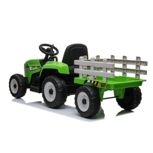 Automobil na akumulator Traktor Zeleni sa prikolicom i daljinskim 247 - Img 2