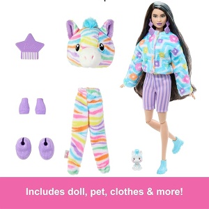 Barbika Cutie Reveal Colorful Zebra Barbie 178681 - Img 2