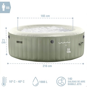 Bazen đakuzi PureSpa Bubble Massage 216x71cm Intex 28428EX - Img 5
