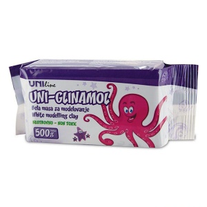 Bela masa za modelovanje Uni Glinamol 77746