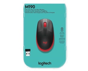 Bežični miš M190 Full-Size crveni Logitech optički 1000 dpi - Img 6