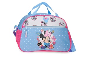 Dečija Putna Torba Disney Minnie Flowers 40x25x18cm Poliester 18L plava roze