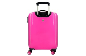 Dečiji Kofer Movom Happy Time 40x55x20cm ABS 37L bela roze cvetovi - Img 3