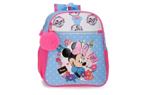 Dečiji ranac za vrtić Disney Minnie Flowers 27x33x11cm roze plava