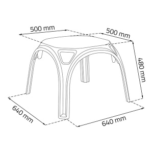 Dečiji sto plastični 64x64x48cm Keter CU 223838 - Img 5