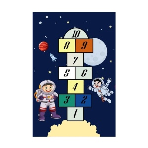 Dečiji tepih 120x180cm Školice Astronaut 87680 - Img 1