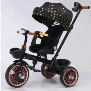 Dečiji tricikl sa tendom i pedalama crni BCK0310