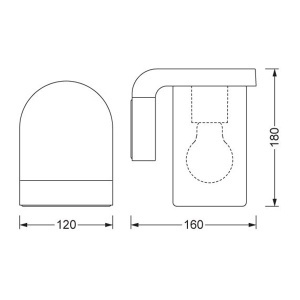 Dekorativna fasadna lampa CASCADE AMB E27 Osram O54276 - Img 3