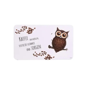Dekorativni podmetač za doručak Melamin Coffee owl 23,5x14cm Kesper KSP32369