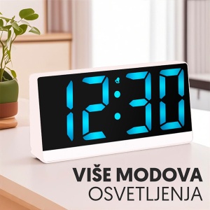 Digitalni sat budilnik 18429-5985WH - Img 3