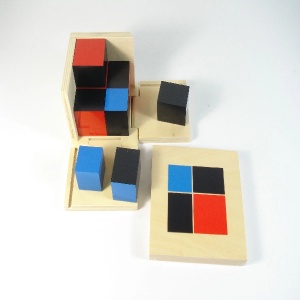 Drvena binomna kocka 2x2 Montesori PE 1014040