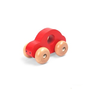 Drveni mini auto crveni 7524