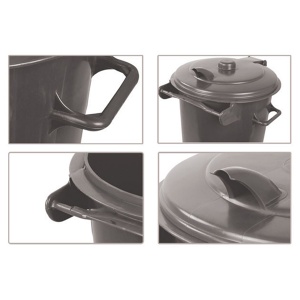 Dvorišna kanta za smeće 560x520x710mm 85l crna - Img 2