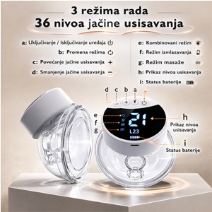 Elektricna pumpica za grudi hands free BBO RH705 - Img 2