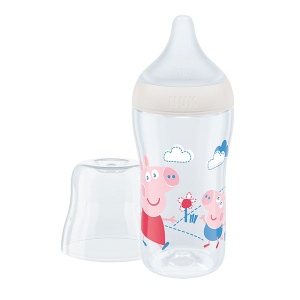 Flašica plastična Perfect Match sa indikatorom temperature, silikon, 3+m Peppa Nuk 216017