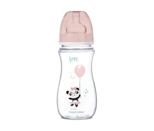 Flašica Široki Vrat Antikolik 300ml Roze Canpol Babies Easy Start Exotic Animals 35/222_pin
