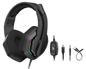 Gejming slušalice A4 Tech Bloody G260P Neon 3.5mm i USB crne - Img 4