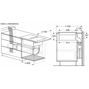 Indukciona ploča za kuvanje sa integrisanim aspiratorom 80cm Bosch PXX875D67E - Img 4