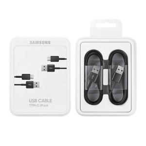 Kabl set 2 x USB tip C 1,5 m crni Samsung EP-DG930-MBE - Img 2
