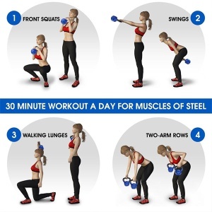 Kettlebell 4kg metal+vinyl Ring RX DB2174-4 - Img 2