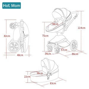 Kolica Grey 2u1 Hot Mom F023GREY - Img 4
