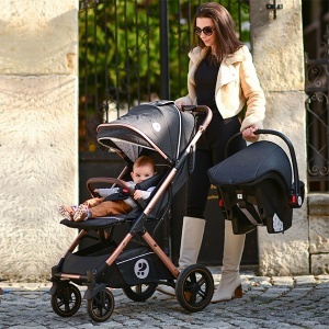 Kolica za bebe Set Storm Luxe Black Lorelli 10021702186 - Img 4