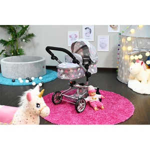 Kolica za lutke Boonk Star grey Pink Knorr Toys 909443 - Img 4