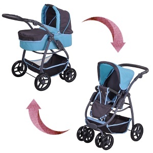 Kolica za lutke Coco Tec Blue 55x43x81cm Knorr 90780 - Img 2