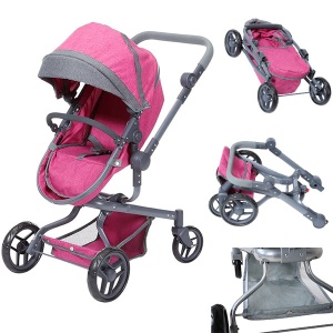 Kolica za lutku sklapajuća roze Boonk Berry Knorrtoys 909313 - Img 3