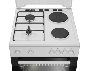 Kombinovani šporet FBE 64010 WDN belo-crni Beko - Img 3