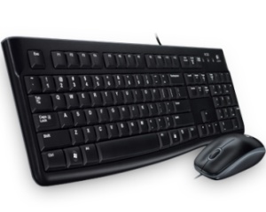 Komplet tastatura i miš MK120 crni Logitech žični YU raspored