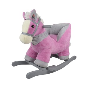 Konj na ljuljanje roze 68x35x50cm Knorr Toys 403859 - Img 1