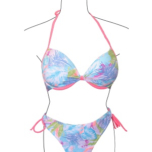 Kupaći kostim dvodelni plavi palma LV-05-012