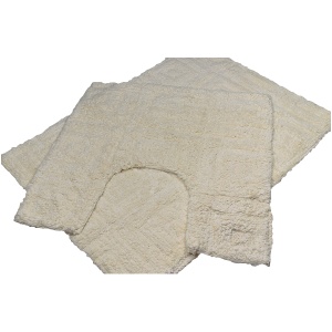 Kupatilski set 2u1 Quadro 50×70 i 50×50 bež 6662 - Img 1
