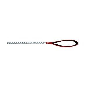 Lančani povodac Classic sa crno-crvenom ručkom 1m/4 mm 14033