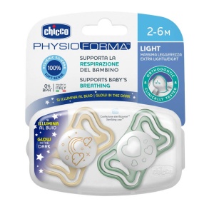 Laža Light Noćna Silikon 2-6 meseci 2 kom Chicco A075989