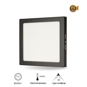 LED panel nadgradna KNS5-24W 4000K crni 202112