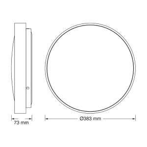 LED plafonjera 24W 3000K IP20 crna Osram 4099854651243E - Img 2