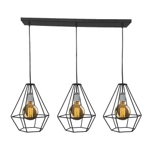 Luster Heidi 3XE27 Black Elmark 955HEIDI3/BL