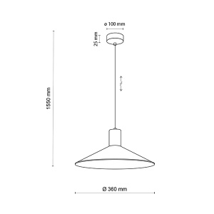 Luster Jump 1xE27 155x36x36cm TK Lighting 1831 - Img 4