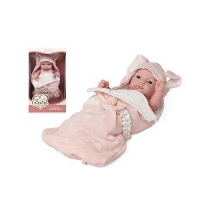 Lutka beba u ćebetu sa kapuljačom 30cm 278159