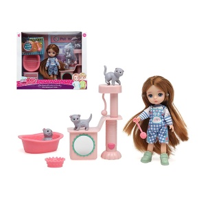 Lutka set sa mačkama i opremom 027467