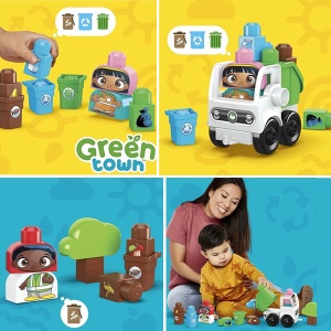 Mega kockice recikliranje 19 kom Zeleni grad Fisher Price 025909 - Img 2