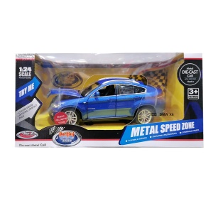 Metalni auto 1:24 sa zvučnim i svetlosnim efektom plavi 20529 - Img 5