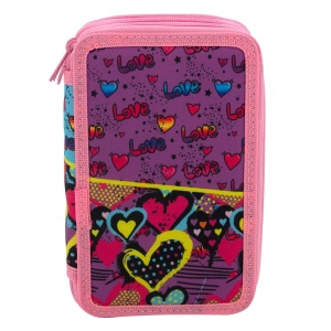 Pernica Puna 3 Zipa P3Zp2584 Love 13x19,5x4,5cm roze ljubičasta