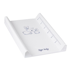 Podloga za presvlačenje bebe Little Bunnies tvrda Tega Baby A024513 BELA